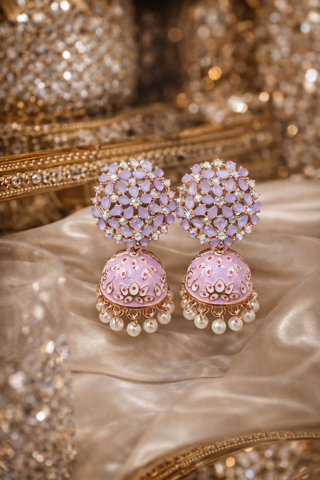 Designer Jhumka Earrings for Women – Fancy Traditional Pearl Drop Jhumka | Velvet Petals