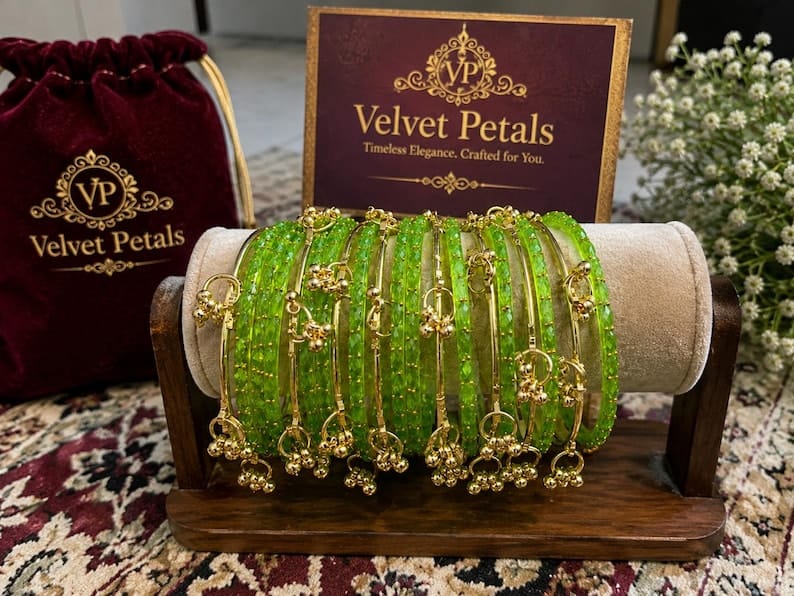 Luxury 210-Piece Bangle Set with Kashmiri Ghunghuru Bangles