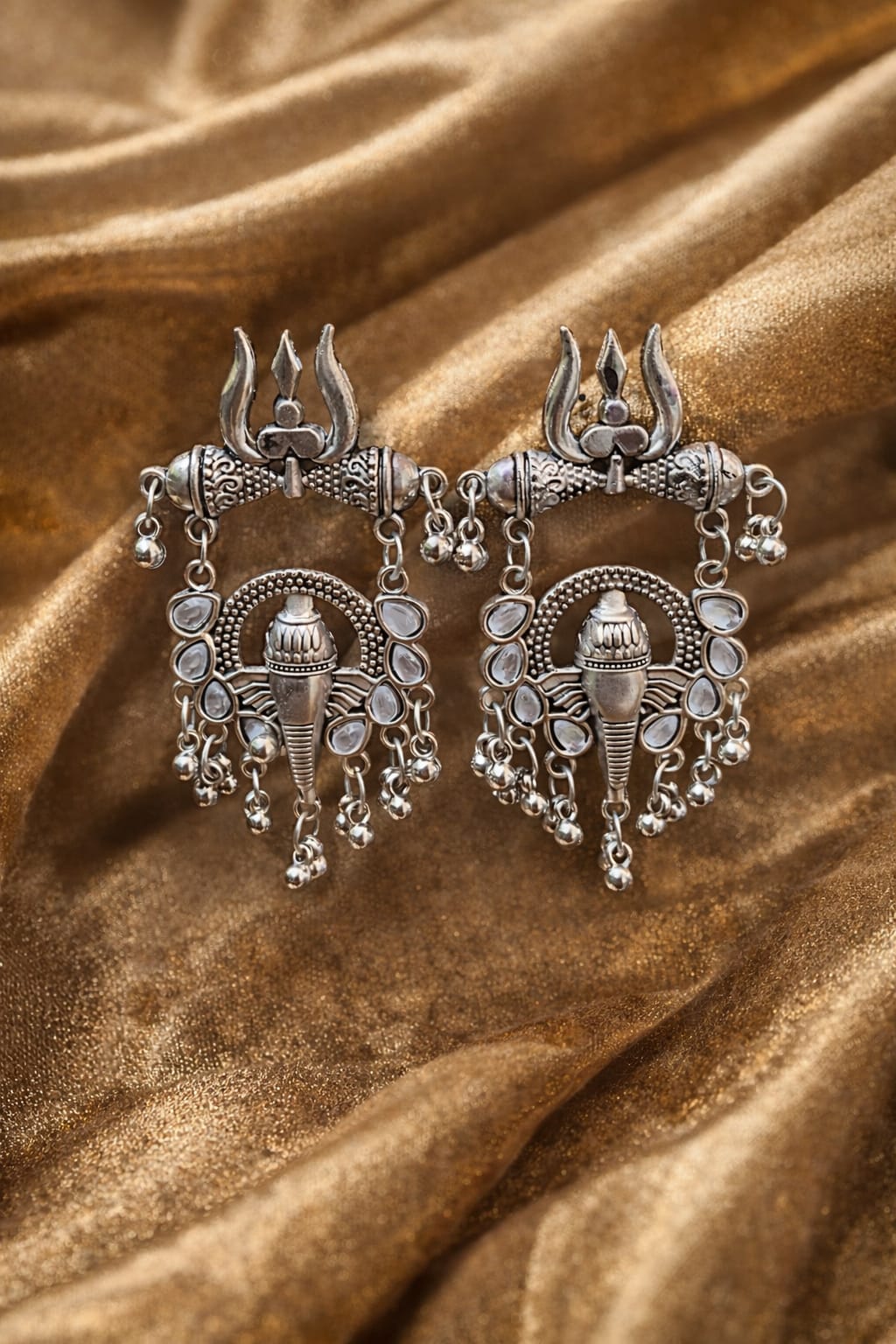 Oxidised Silver Jhumka Earrings for Women – Traditional Indian Jhumka | Velvet Petals