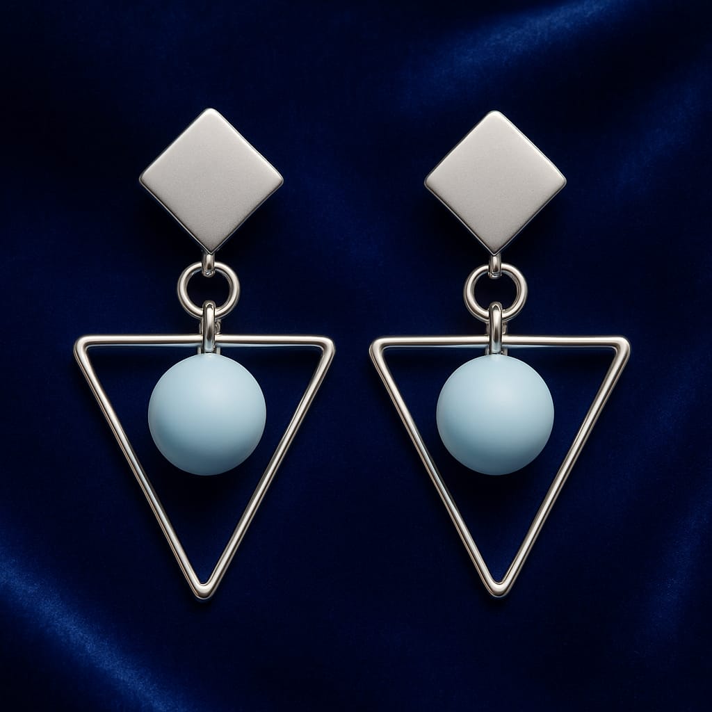 Trendy Geometric Triangle Drop Earrings for Women & Girls | Korean Style Fashion