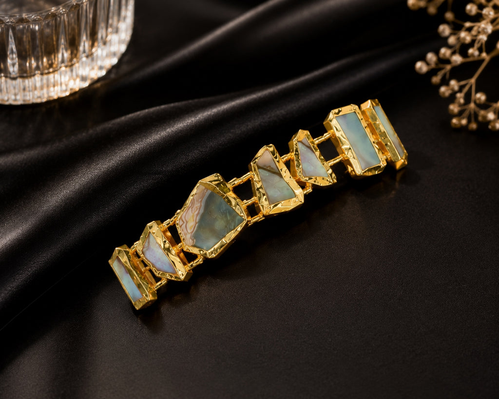Geometric onyx bracelet for women