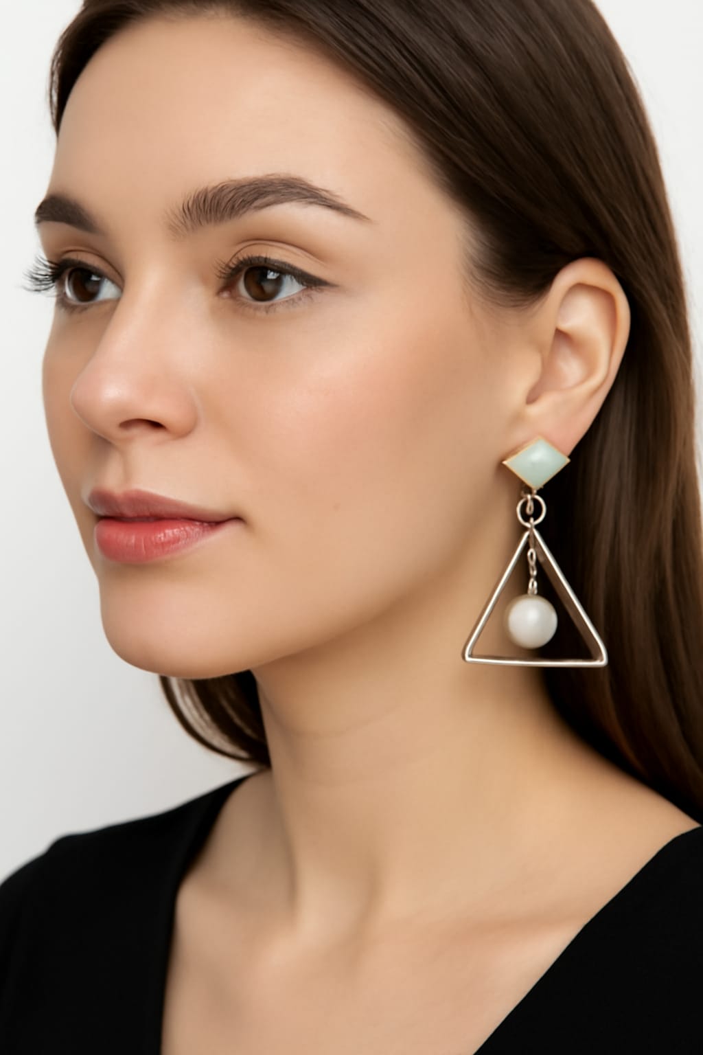 Trendy Geometric Triangle Drop Earrings for Women & Girls | Korean Style Fashion