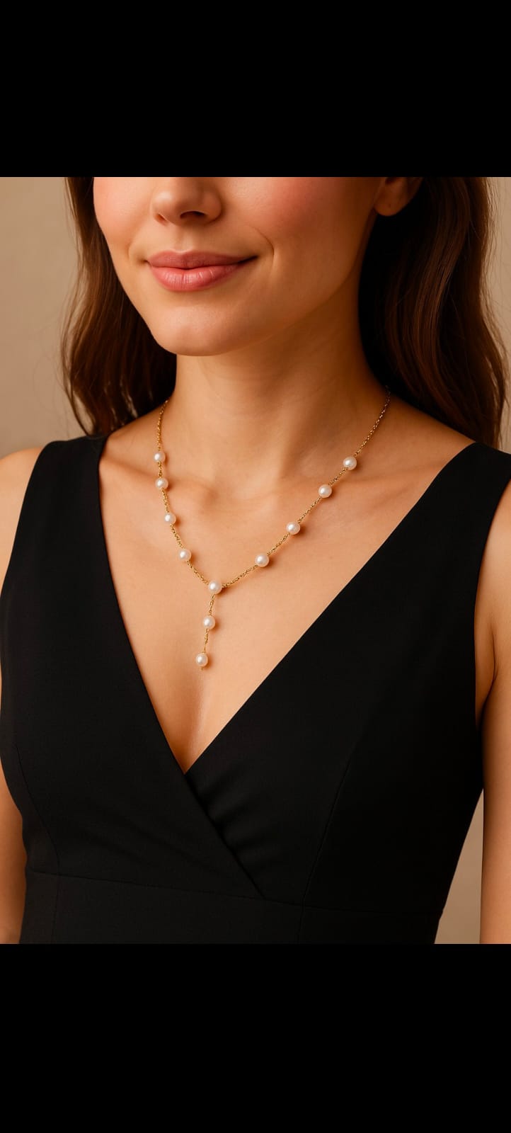 Elegant Gold Pearl Drop Necklace for Women | Velvet Petals Jewellery