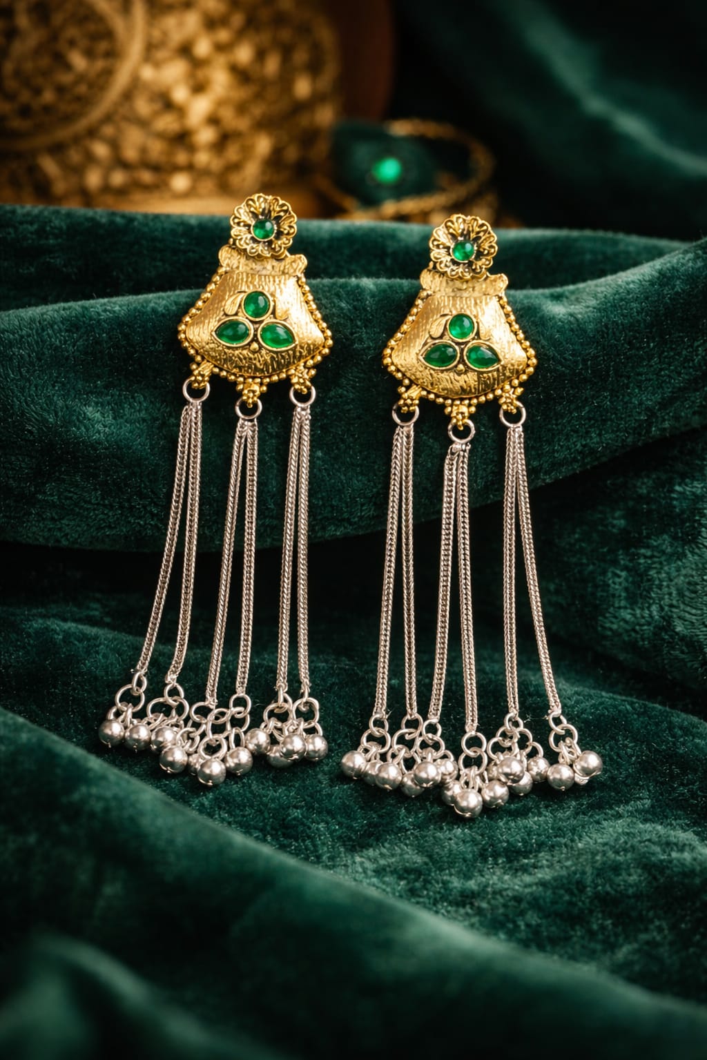 Kashmiri Tassel Earrings – Traditional Ethnic Dangler