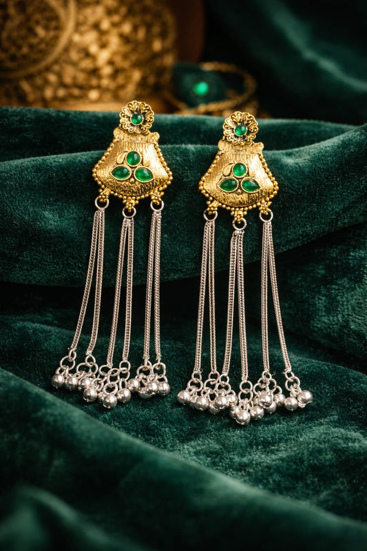 Kashmiri Tassel Earrings – Traditional Ethnic Dangler