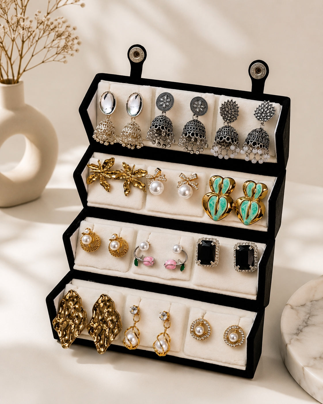 Premium earrings collection gold silver jhumka stud earrings