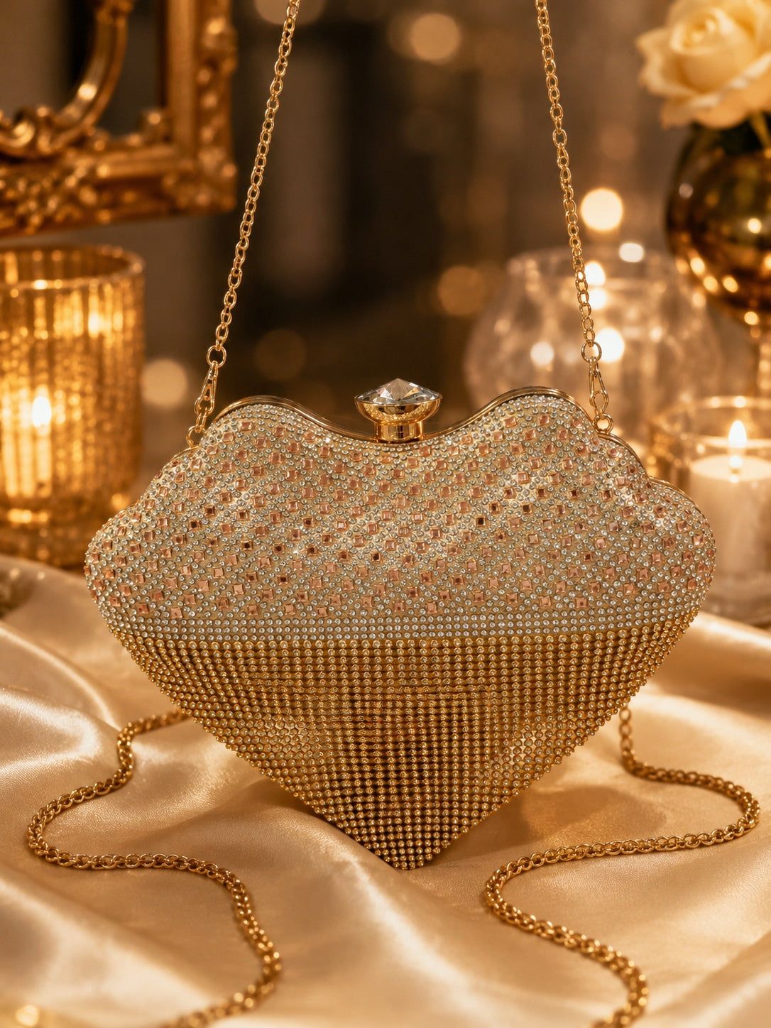 Rhinestone cloud evening bag for women lifestyle