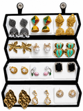 Trendy earrings combo pack with stud drop and jhumka earrings flat lay