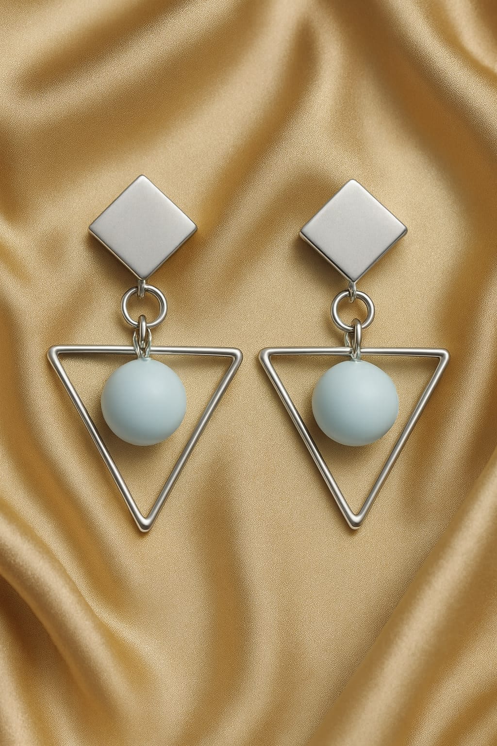 Trendy Geometric Triangle Drop Earrings for Women & Girls | Korean Style Fashion